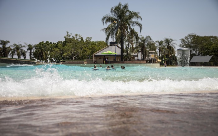 Visitors swimming in Warmbaths in Bela-Bela.