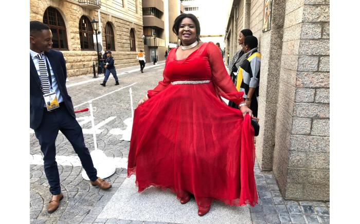 LADY IN RED: New DA MP Dr Minny Gondwe.