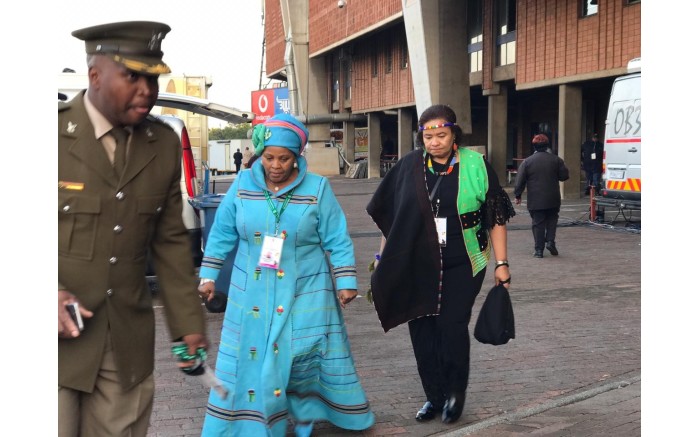 Defence Minister Nosiviwe Mapisa-Nqakula arrives for the inauguration of President-elect Cyril Ramaphosa. Picture: Bonga Dlulane/EWN