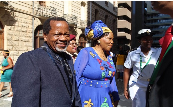 ACDP Leader Kenneth Meshoe and his wife Lydia arrived early on in proceedings. Picture: Aletta Harrison/EWN