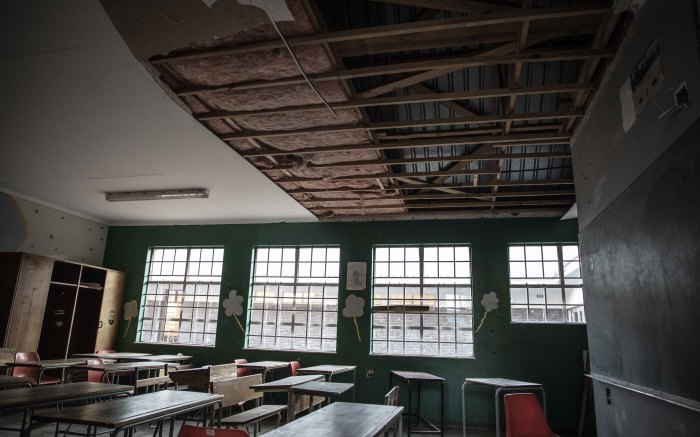 Danville Secondary School is in a state of collapse. 