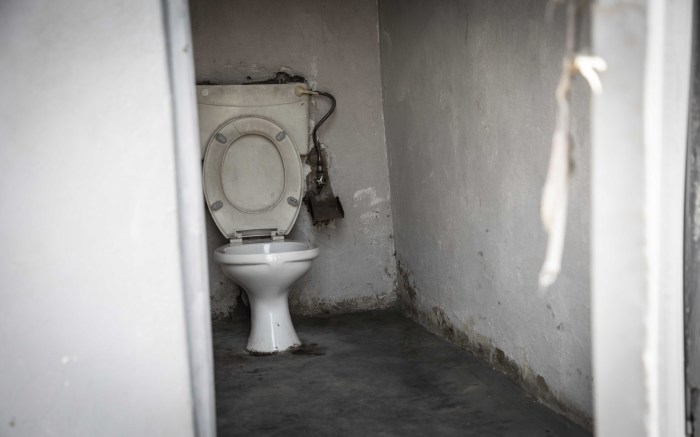 One of the toilets at True Grace Christian combined school.