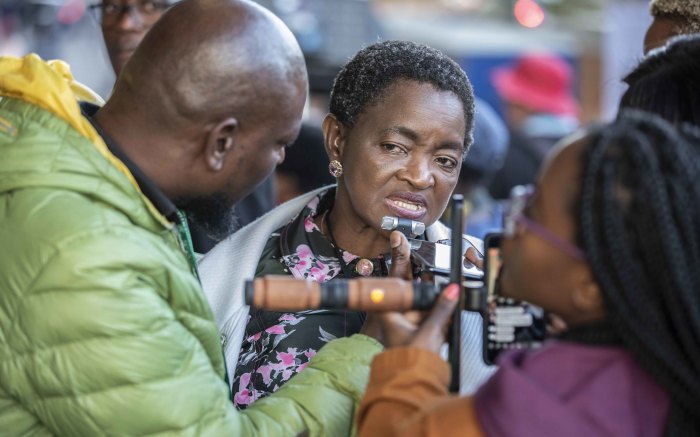 Bathabile Dlamini at Loftus stadium ahead of Cyril Ramaphosa's presidential inauguration. Picture: Abigail Javier/EWN