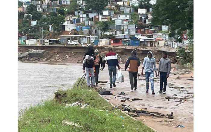 Residents from the Umlazi and Lamontville townships were seen scavenging through debris that used to be their home.