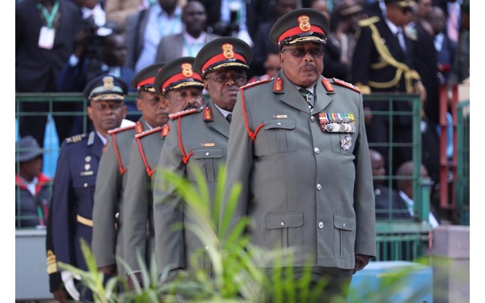 SANDF generals march in to Loftus Versfeld Stadium for the inauguration of Cyril Ramaphosa. Picture: Abigail Javier/EWN