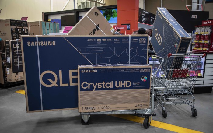 Televisions were a popular item at Makro Woodmead on Black Friday.