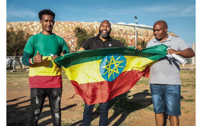 Fans came to watch the Bafana Bafana vs Ethiopia in a 2022 FIFA World Cup qualification match live. Picture: Abigail Javier/EWN