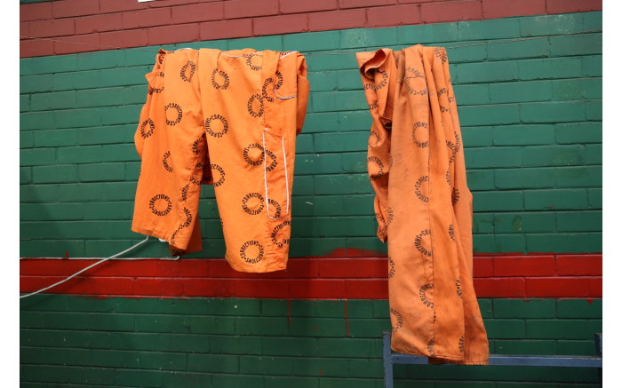 A prisoner's uniform at the Kgosi Mampuru II Correctional Centre.