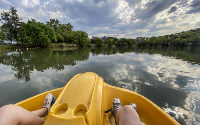 Paddle boat in Klein Kariba Resort.