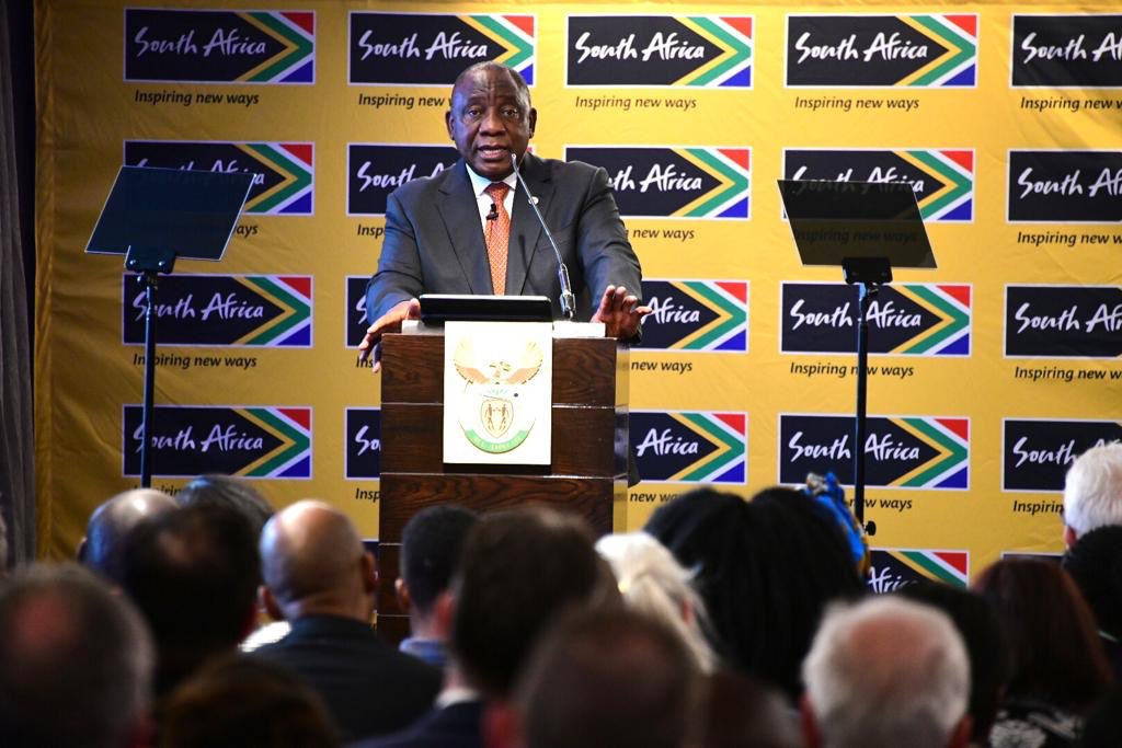 President Cyril Ramaphosa addresses the World Economic Forum Africa event at the CTICC in Cape Town on 4 September 2019. Picture: @PresidencyZA/Twitter