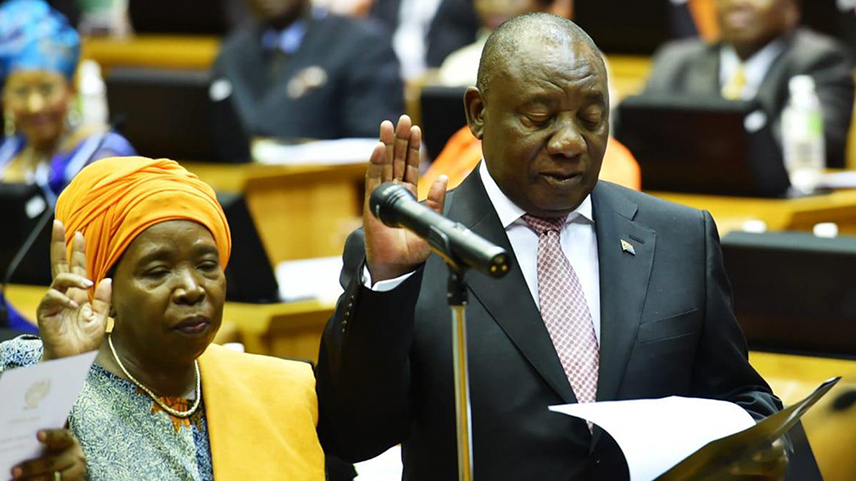 FILE: ANC president Cyril Ramaphosa being sworn in as an MP in Parliament on 22 May 2019. Picture: Xanderleigh Dookey/EWN