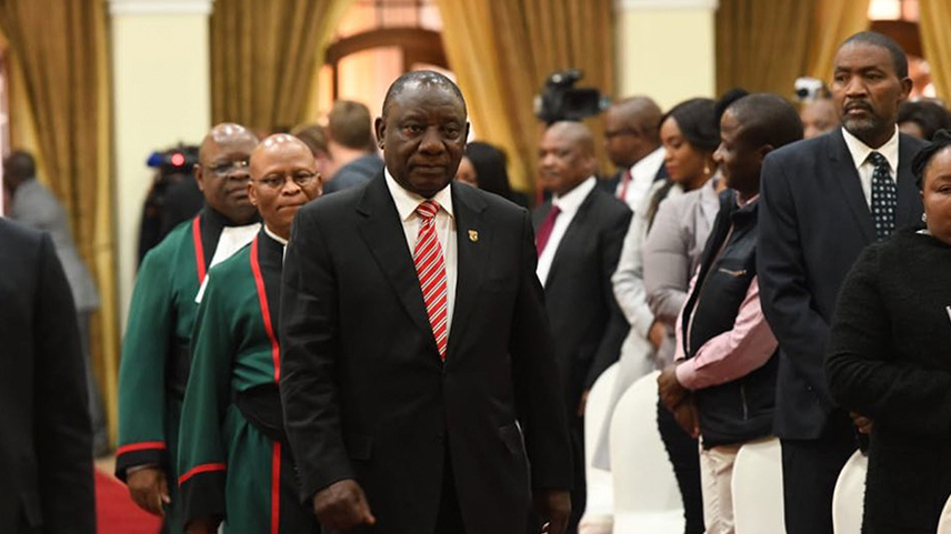 President Cyril Ramaphosa arrives at Sefako Makgatho Presidential Guest House in Tshwane on 30 May 2019 for the swearing-in ceremony for ministers and deputy ministers following their appointment.Picture: GCIS.